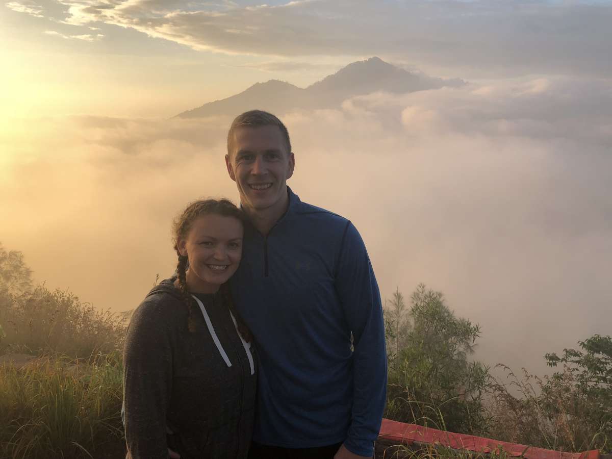 Us after the Mount Batur sunrise trek Us after the Mount Batur sunrise trek