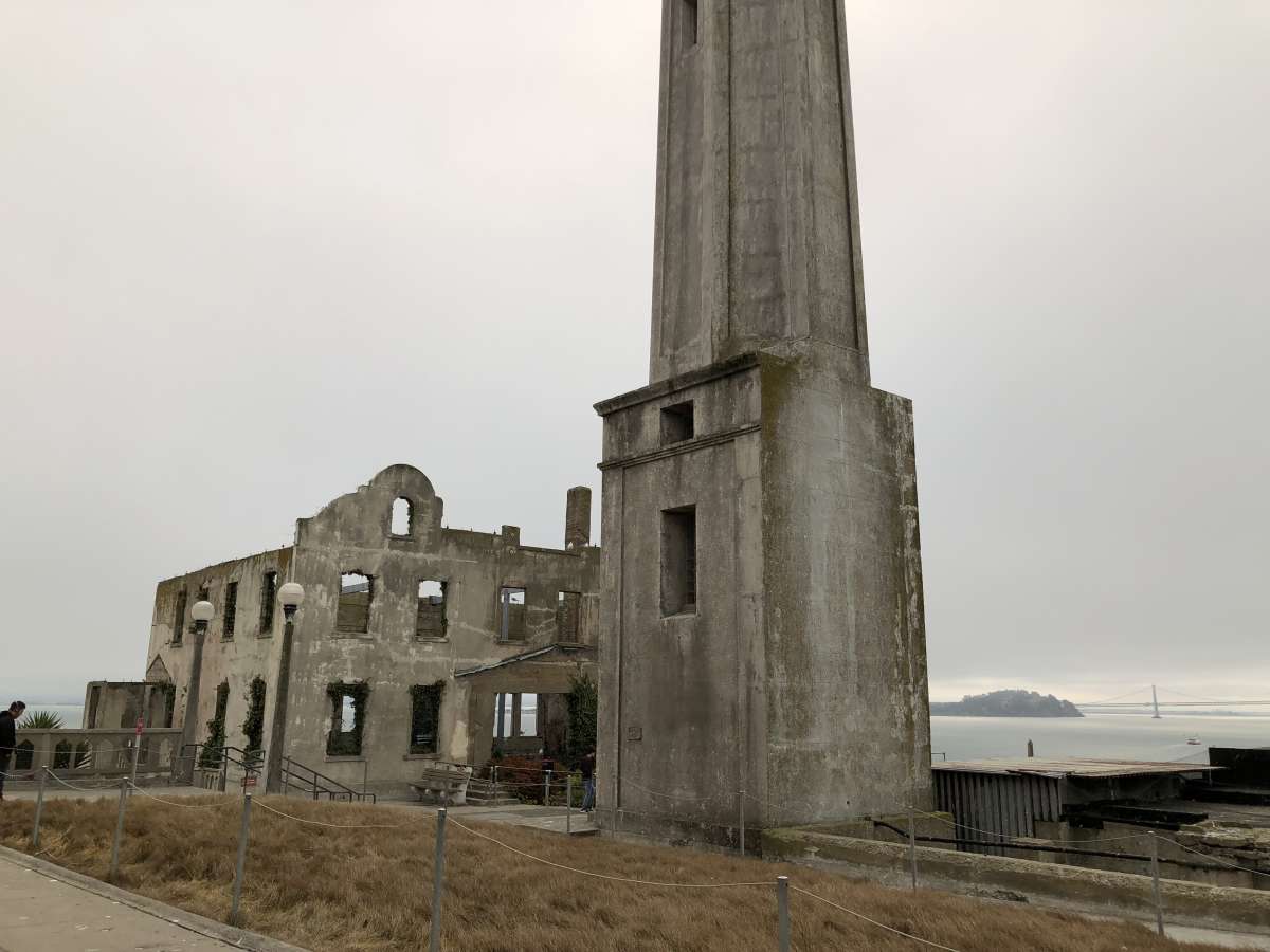 The warden's house and lighthouse