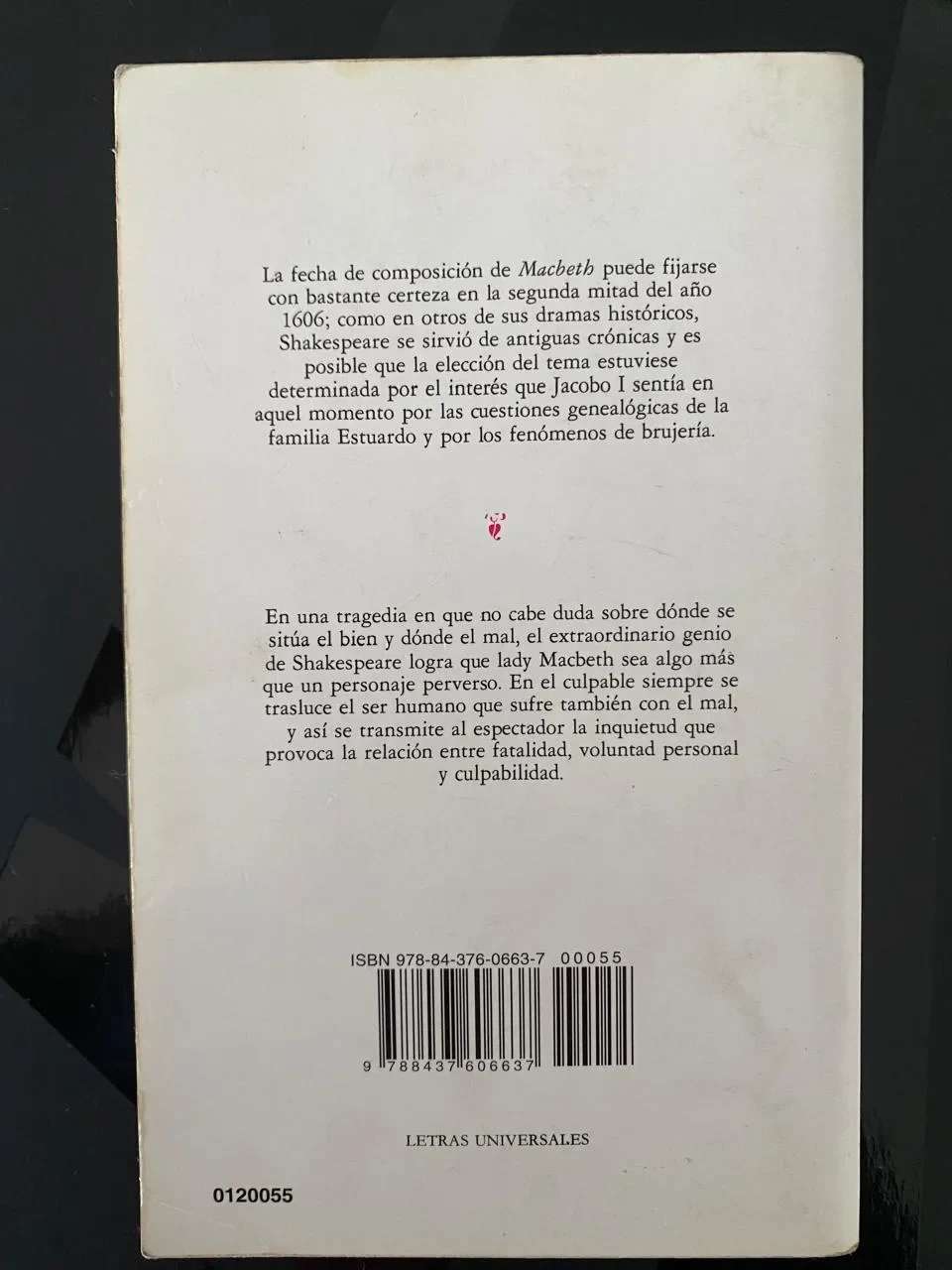 Macbeth - William Shakespeare - detalle 2 - libro usado