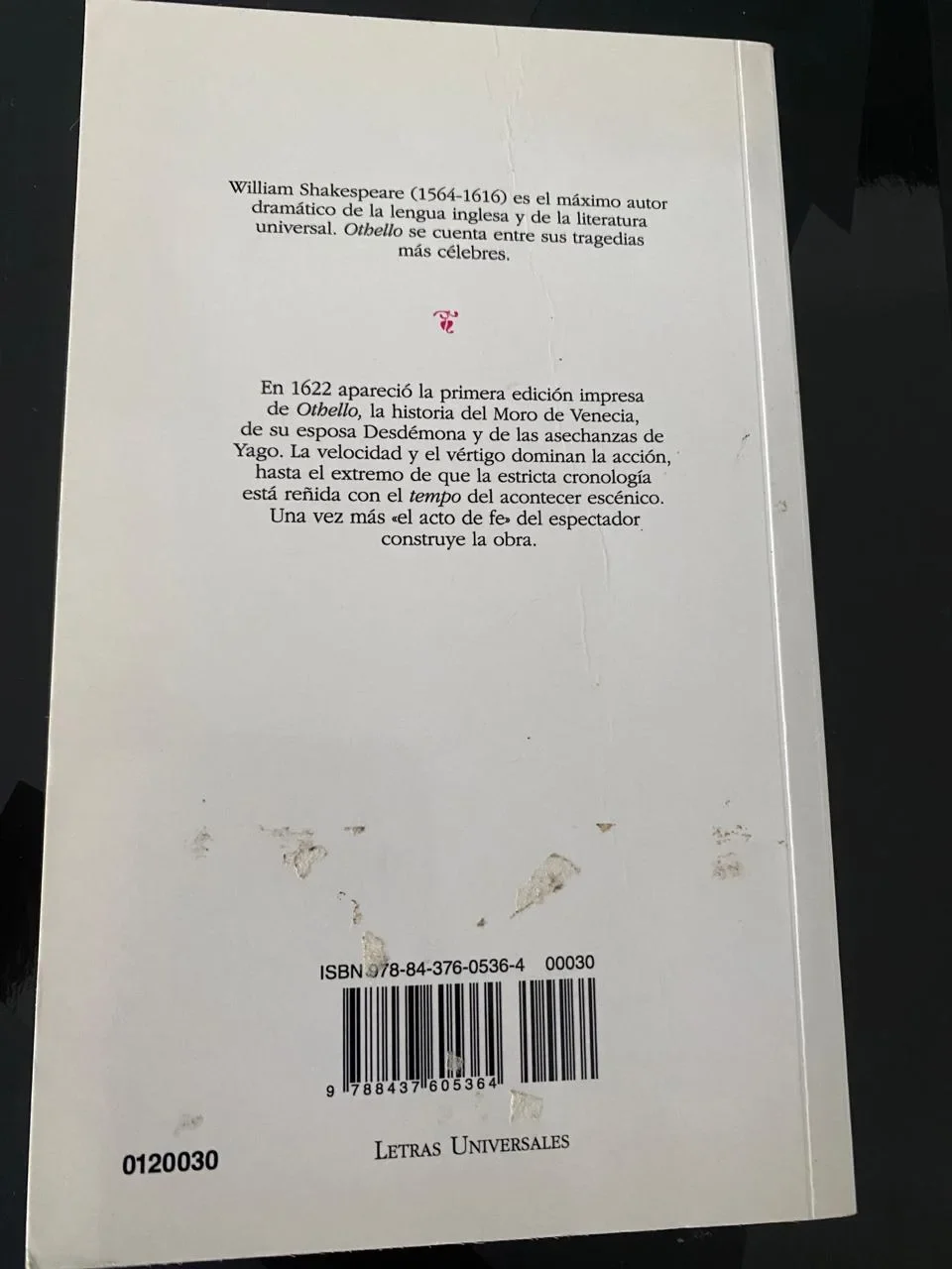 Otelo (Othello, Spanish Edition) - William Shakespeare - detalle 2 - libro usado