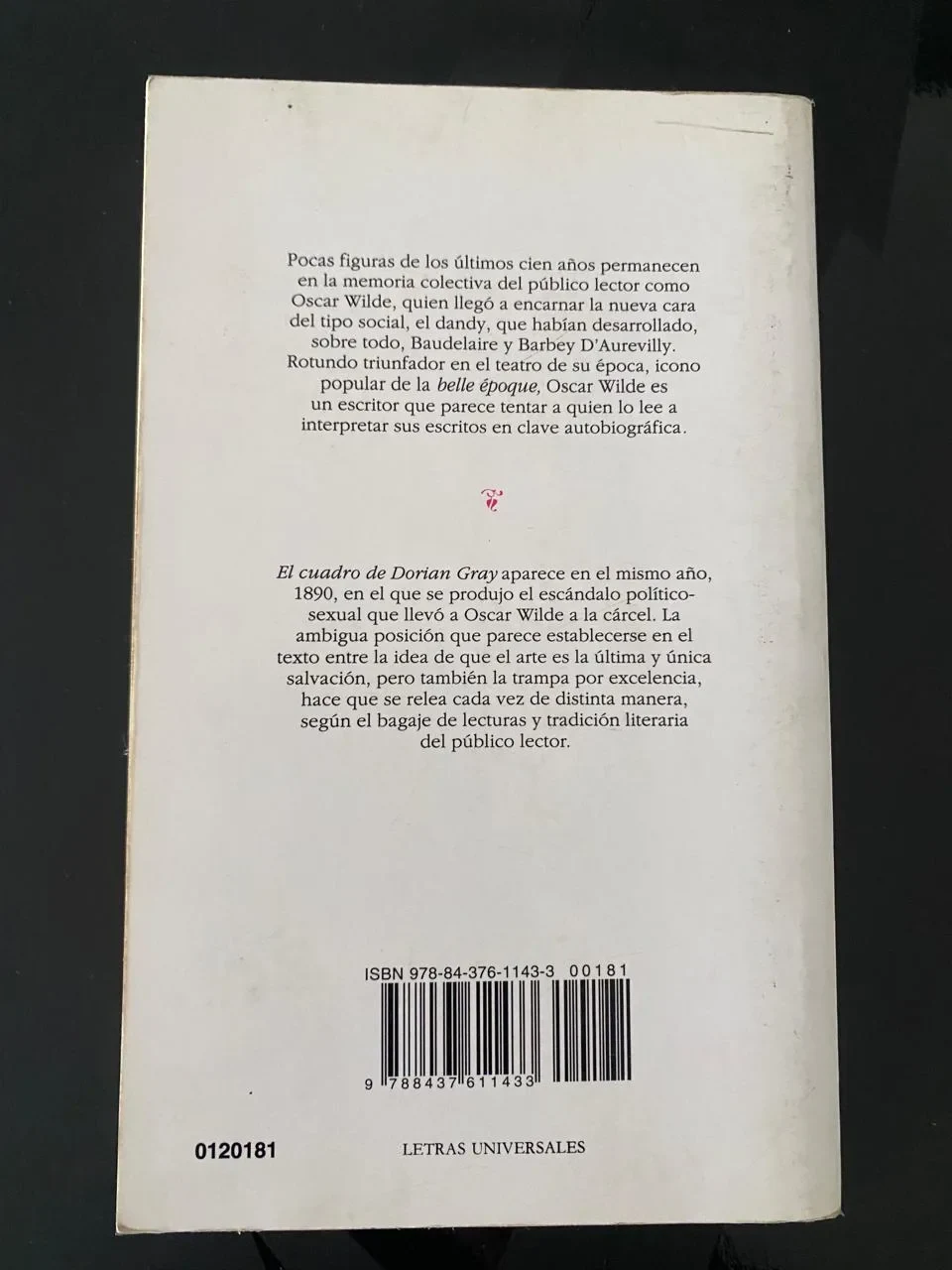 El Cuadro De Dorian Gray - Oscar Wilde - detalle 2 - libro usado