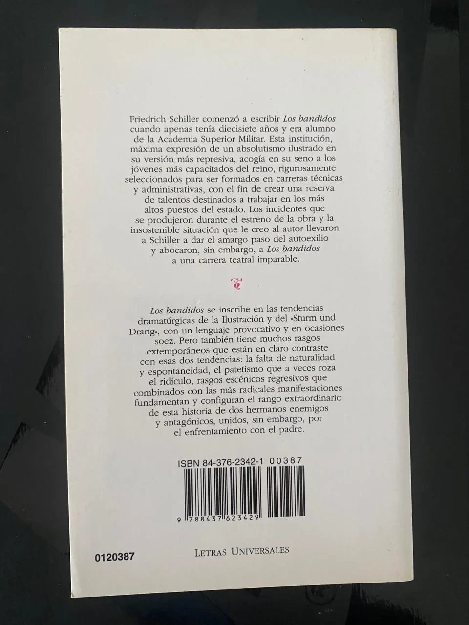 Los bandidos - Friedrich Schiller - detalle 2 - libro usado