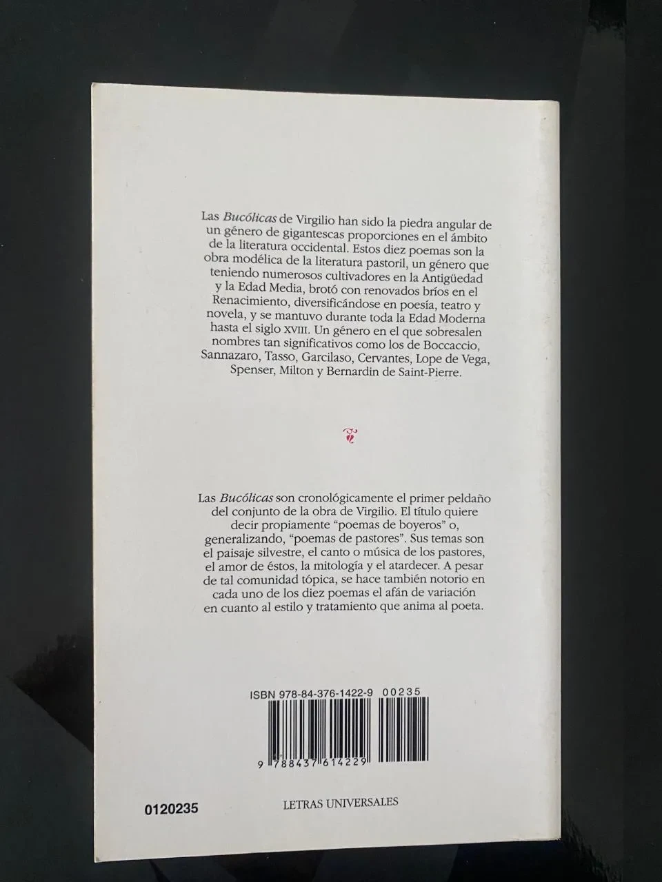 Bucólicas - Publio Virgilio Marón - detalle 2 - libro usado