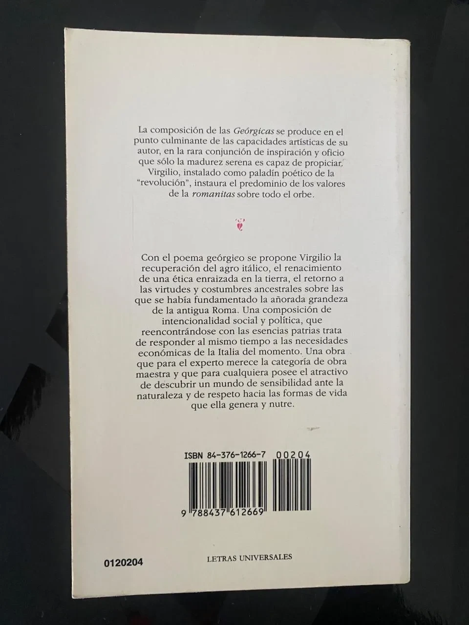 Geórgicas - Publio Virgilio Marón - detalle 2 - libro usado