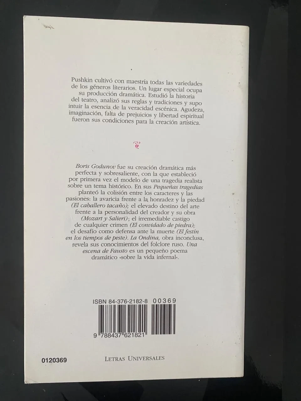 Obras dramáticas - Aleksandr Sergueevich Pushkin - detalle 2 - libro usado