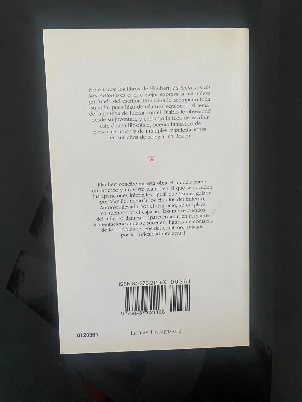 La tentación de San Antonio - Gustave Flaubert - detalle 2 - libro usado
