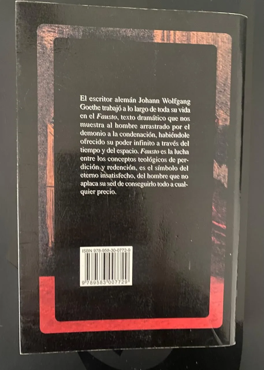 Fausto - Johann Wolfgang von Goethe - detalle 2 - libro usado
