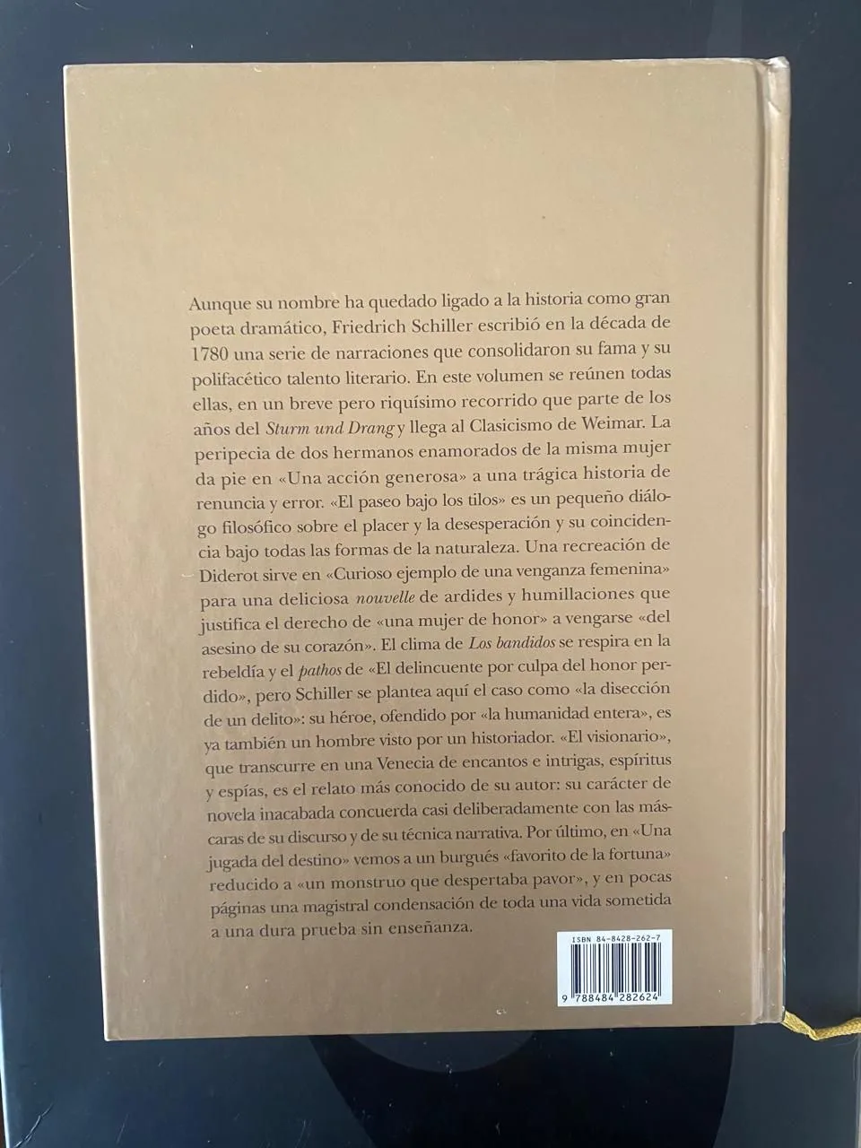 Narraciones completas - Friedrich Schiller - detalle 2 - libro usado