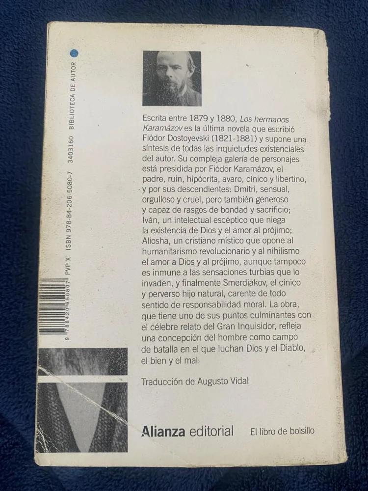 Los hermanos Karamázov - Fiodor Mijaïlovich Dostoevskiï - detalle 2 - libro usado
