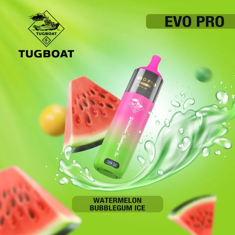 Watermelon Bubblegum- Tugboat Evo Pro 15000 puffs