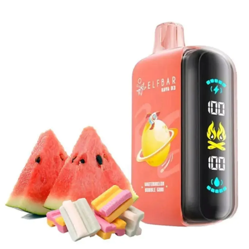 Watermelon Bubblegum-Elf Bar Raya D3 25000 Puffs