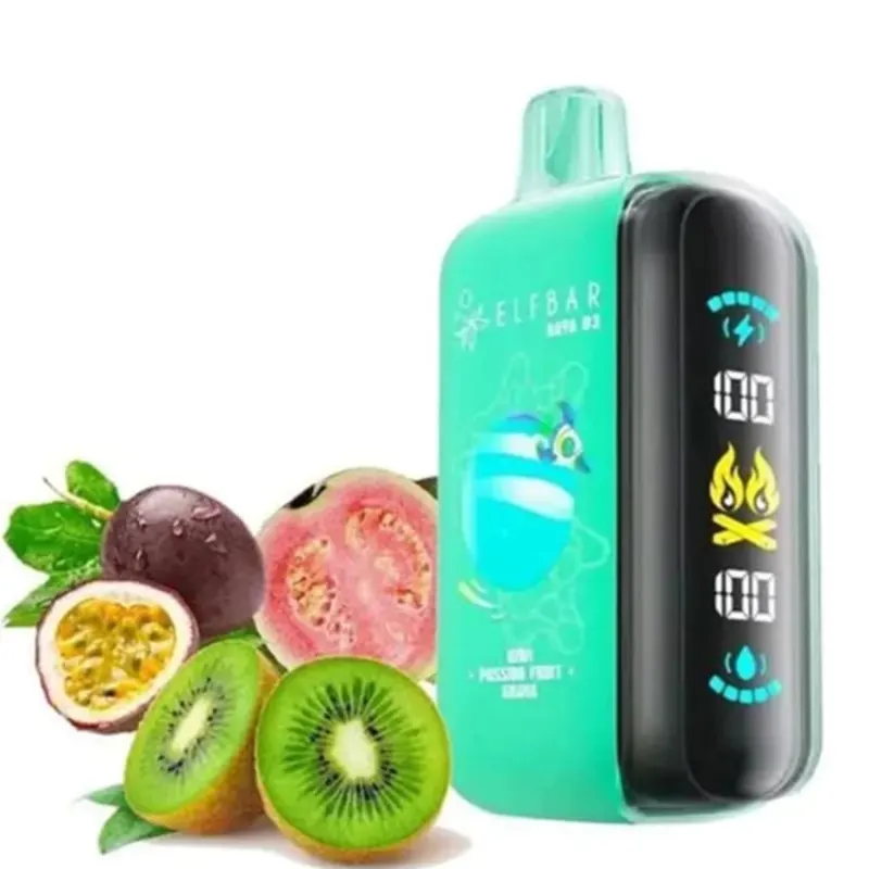 Kiwi Passion Fruit Guava - Elf Bar Raya D3 25000 Puffs
