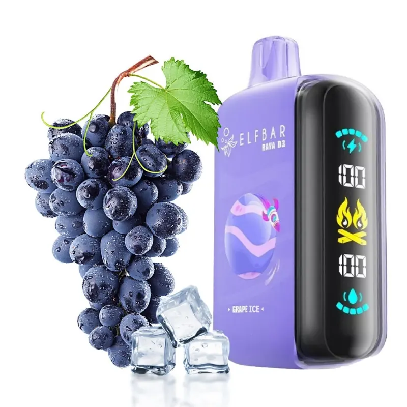 Grape Ice-Elf Bar Raya D3 25000 Puffs