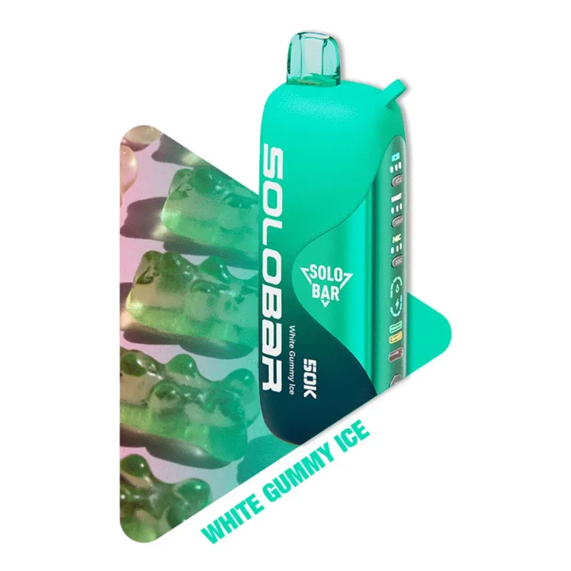 White Gummy Ice - Solo Bar 50000 Puffs