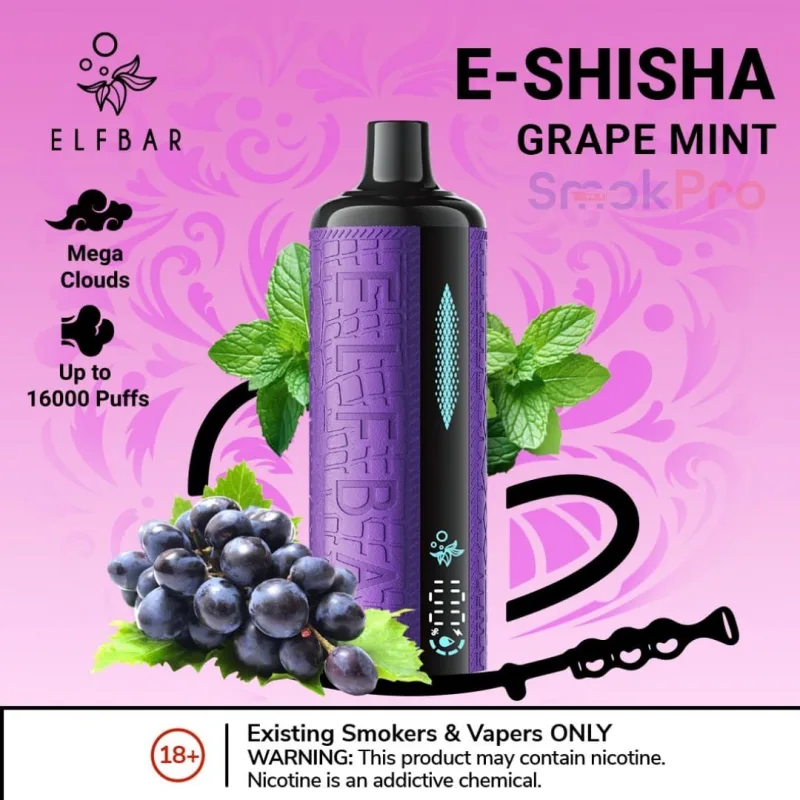 Grape Mint - Elf Bar E-Shisha 16000 Puffs
