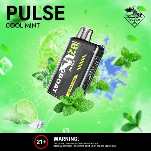 Cool Mint-Tugboat Pulse 20000 vape by Tugboat Pulse | 20000 Puffs - Dally Vapes in Kenya