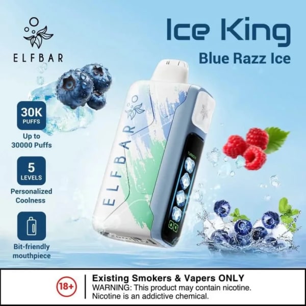 Blue Razz Ice-Elfbar Ice King 30000 Puffs vape by Elf Bar Ice King 30000 Puffs - Dally Vapes in Kenya