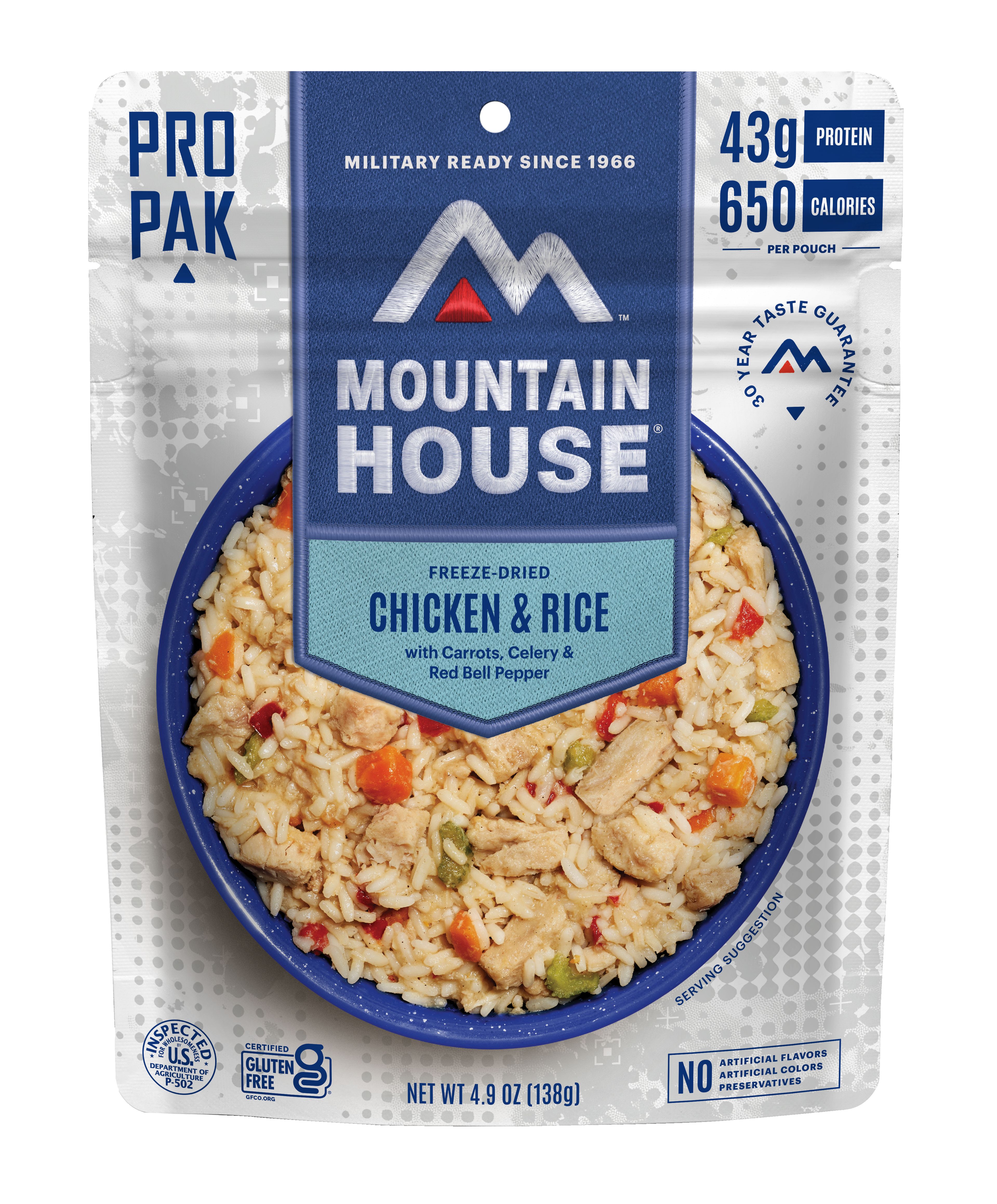 Mountain House Chicken & Rice Pro-Pak, Gluten-Free, Freeze-Dried