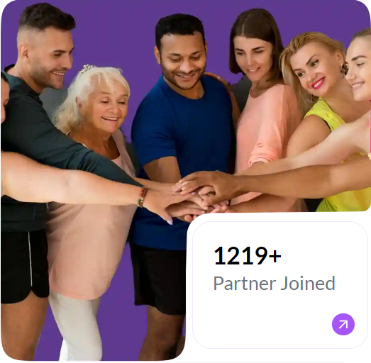 Diverse group of people joining hands in a circle, symbolizing unity and teamwork