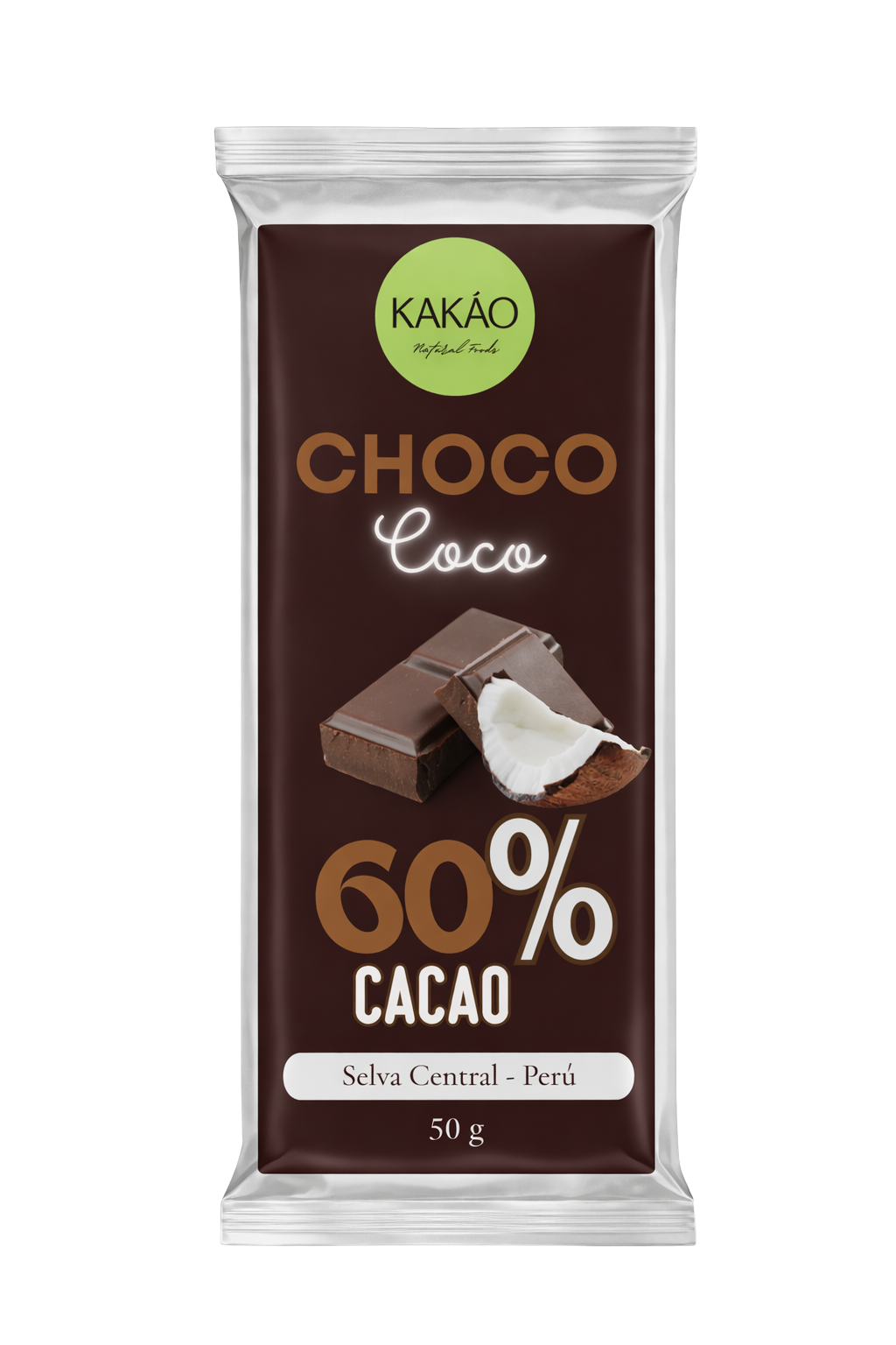 Tableta chocolate con coco 60% cacao