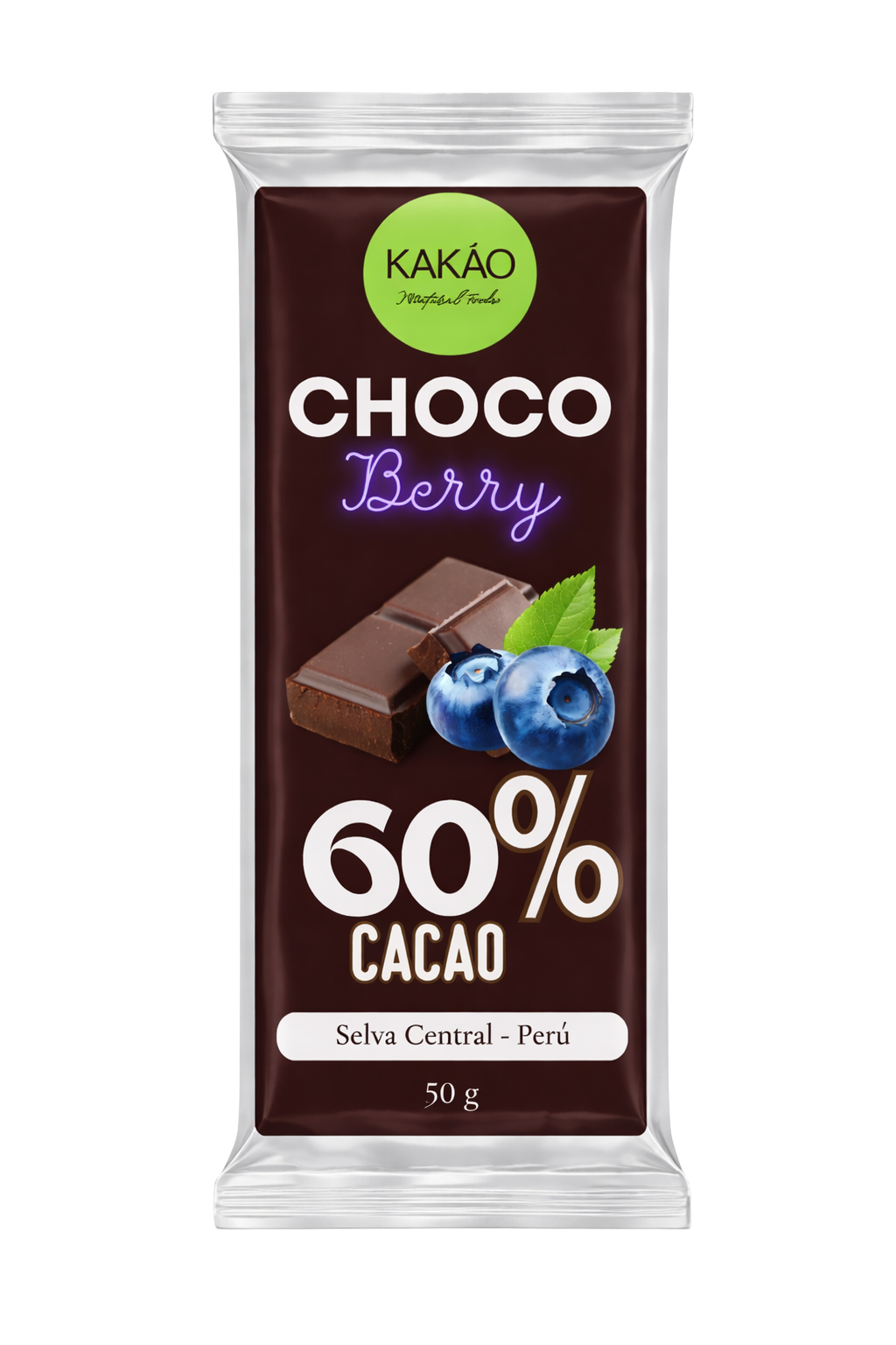 Tableta chocolate con arándanos 60% cacao