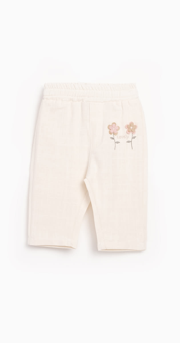 25575 NAKIŞLI KETEN PANTOLON