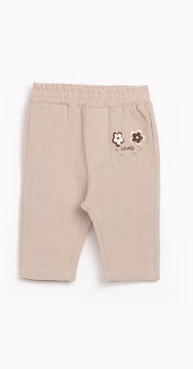 25575 NAKIŞLI KETEN PANTOLON