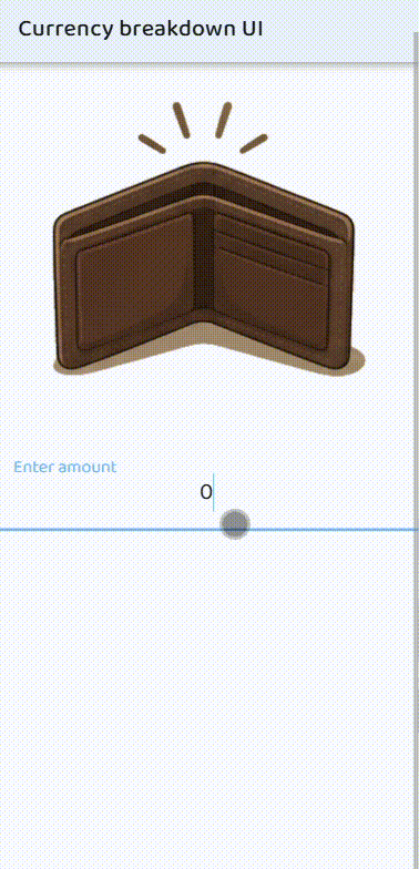 Currency Breakdown UI