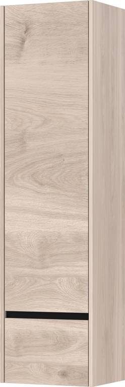 Armario Colgante 1268-627 GW-Cantoria, en Roble/Negro, con una Puerta, 36 x 135 x 29 cm