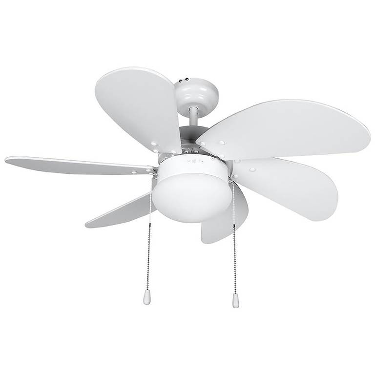 Orbegozo CP 15076 B – Ventilador con luz, 6 aspas de madera, silencioso, 3 velocidades de ventilación, 80 cm de diámetro,50 W de potencia