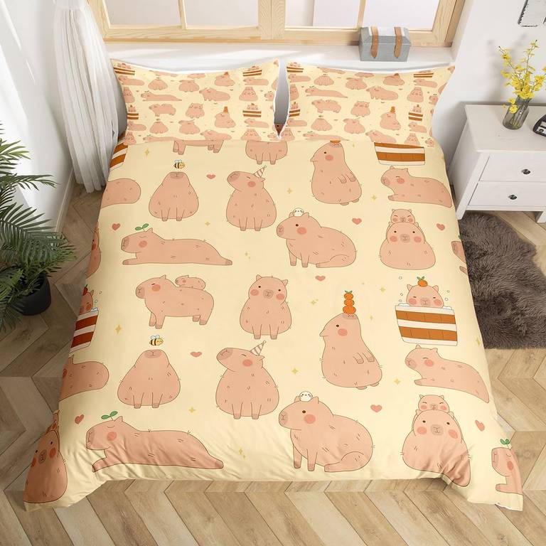 Juego Ropa de Cama Capibaras 135x200cm (cama 90)