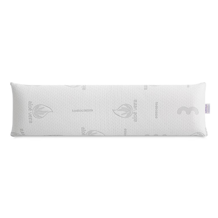 Almohada Viscoelástica Aloe Vera, Núcleo Compacto Viscoelástico para Cervicales y Cuello, Firmeza Media-Alta, Doble Funda 135 cm
