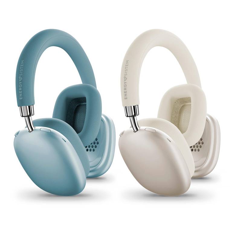 Energy Sistem Pineapple MAX Auriculares Inalambricos Ligeros Bluetooth 40h, Carga Rapida Multipoint Almohadillas Magneticas,Microfono