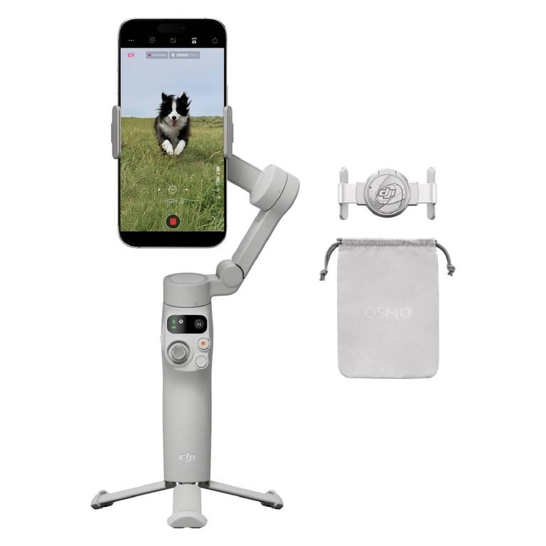 Estabilizador DJI Osmo Mobile 7 Reacondicionado Como Nuevo (Gimbal 3 ejes, trípode integrado, ActiveTrack, 10h batería, en Amazon)