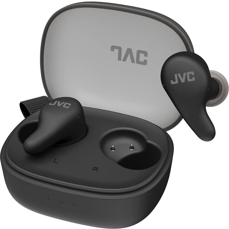 JVC Auriculares Bluetooth, 26h batería, Negro Oliva