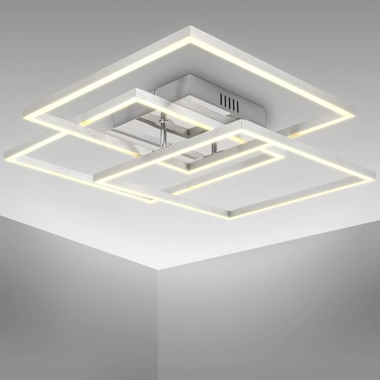 Lámpara de techo LED Frame con placas LED orientables 56,8×56,8×9,5cm