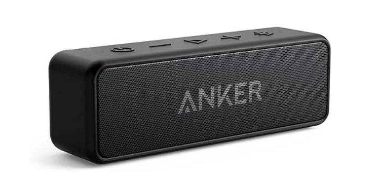 Soundcore Anker 2 Altavoz Bluetooth Portátil Sonido Estéreo de 12 W, BassUp, IPX7 Resistente al Agua, 24Horas Reproducción,Emparejamiento