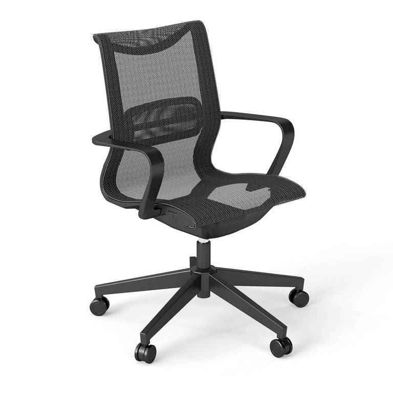 Silla de Oficina Ergonómica con Inclinación Ajustable y Bloqueo, Respaldo Transpirable, Silla Giratoria con Ruedas para Escritorio