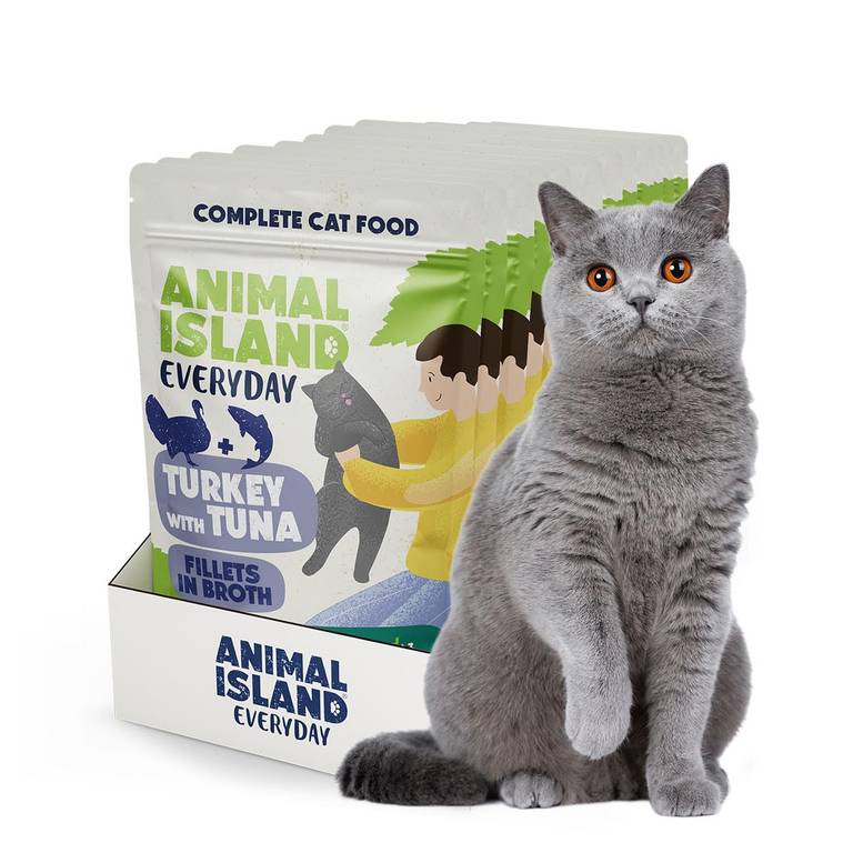 Promoción de 2×1 en los pack de comida humeda para gatos Animal Island. Esta disponible en varios sabores