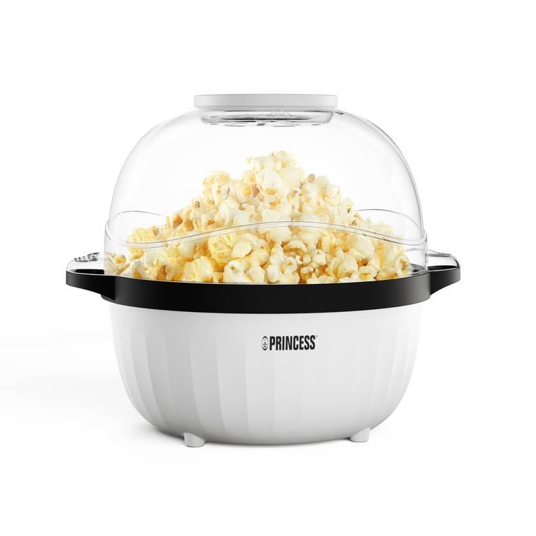 Princess Máquina de Palomitas, 4.5 L, Varilla Giratoria, Bandeja de Mantequilla, Tapa Transparente, Bol Reversible Estado COMO NUEVO!
