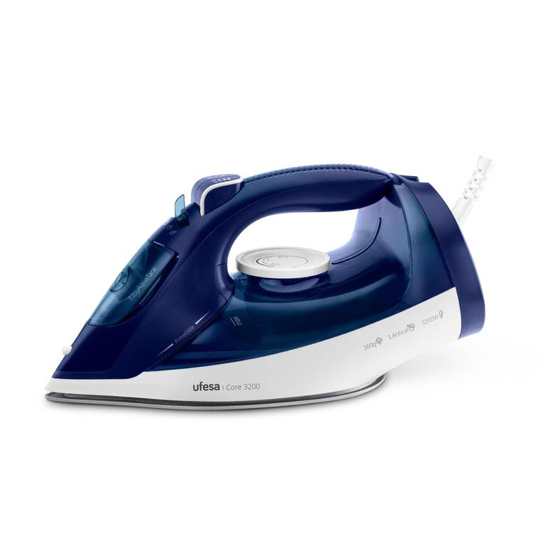 Ufesa Core 3200W Plancha de Vapor, Suela Cerámica, Sistema Antical 3 en 1