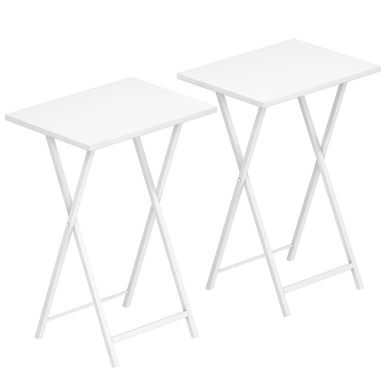 2 Mesas Plegable auxiliar (marrón rojizo 31,29€)