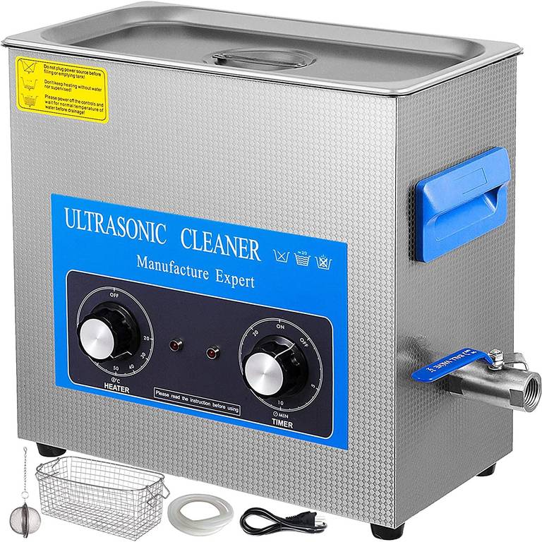 Limpiador ultrasónico VEVOR con control de perilla, 6.5 L, 220 V