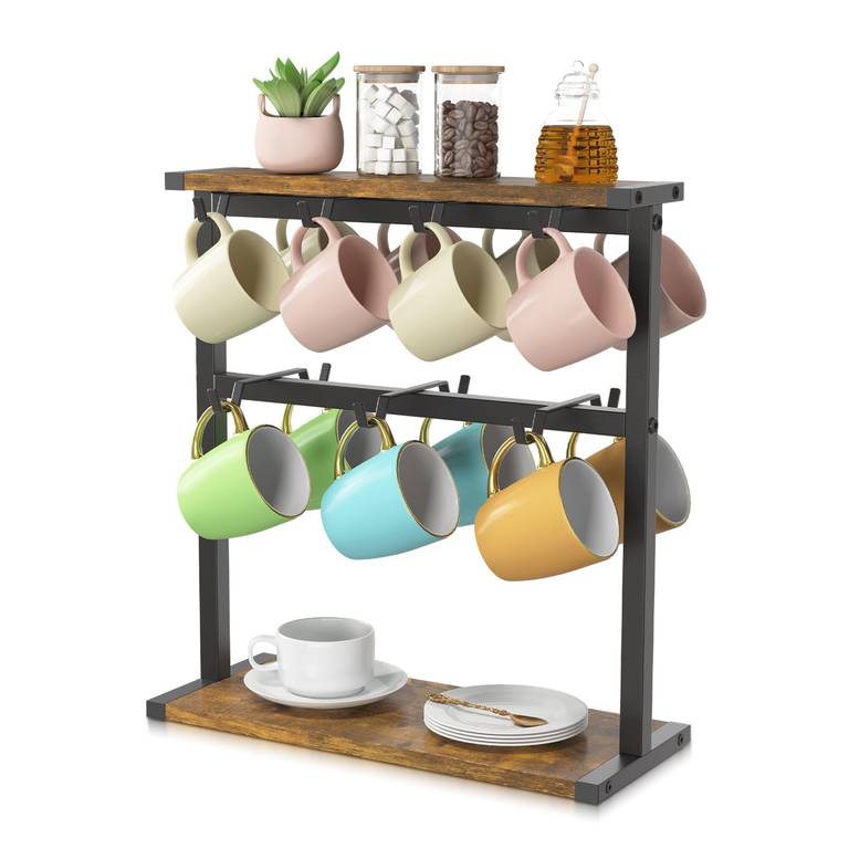 Soporte para tazas de café de 2 niveles