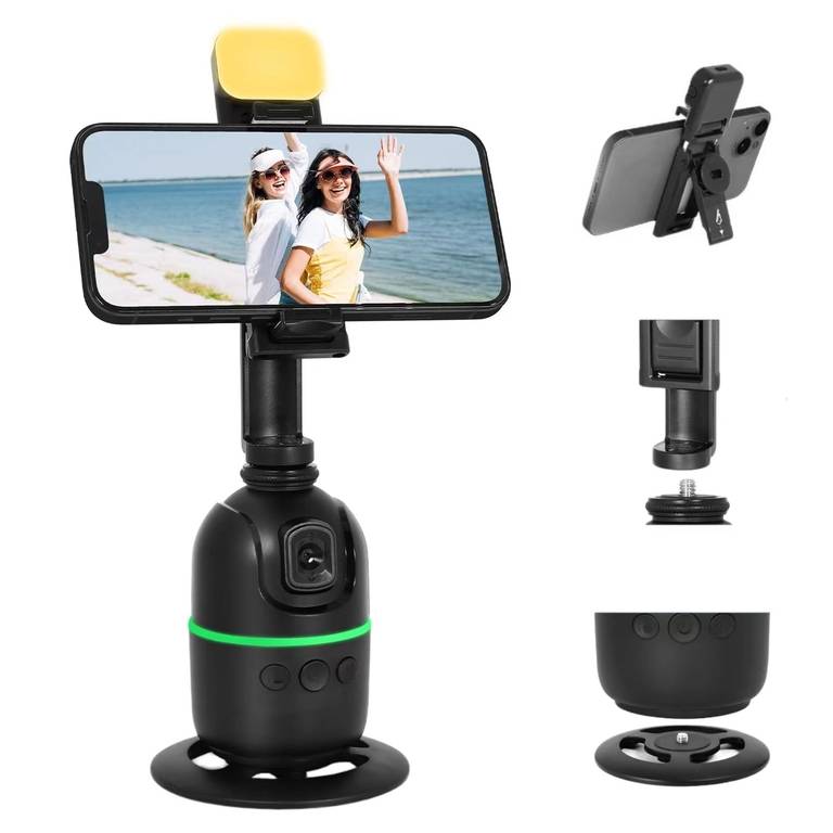 KozyOne Trípode de Seguimiento automático de Cara/Cuerpo, no Requiere aplicación, Soporte de teléfono de rotación de 360°