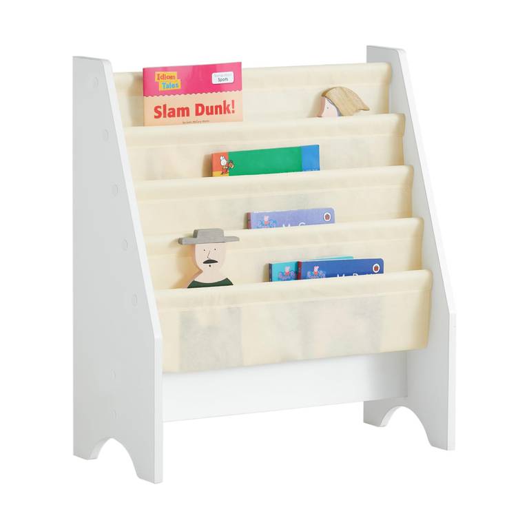 Librería infantil SoBuy con 4 bolsillos, de tela, soporta hasta 25 kg, 62 x 30 x 7 cm.