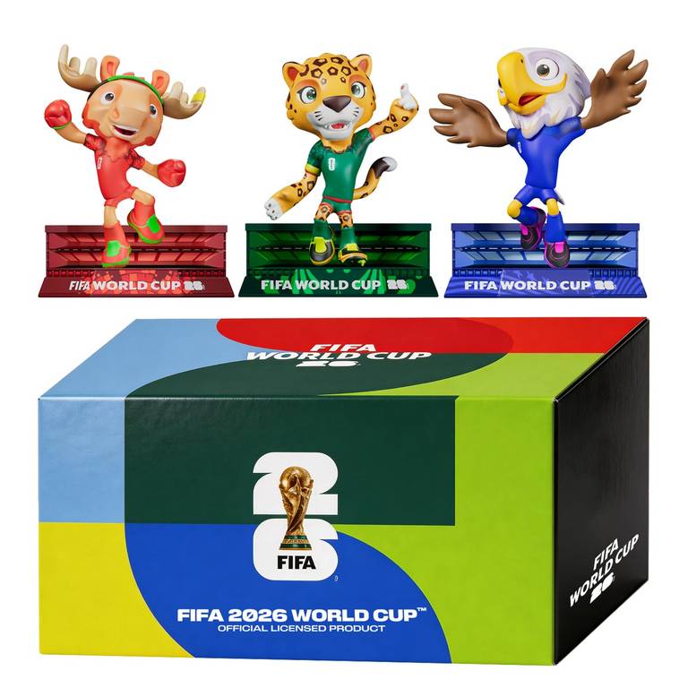 Sanyetral FIFA World Cup 2026 3PCS Figuras de Mascota-B 6CM. Copa Mundial de fútbo Multicolor B (6 cm) Exhibición,Clutch, Zayu, Maple.