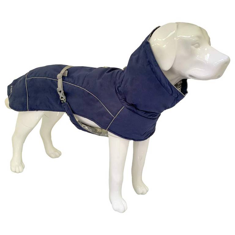 Abrigo de Senderismo para Perros Impermeable Forro Termorregulador K2 Azul Talla 90cm