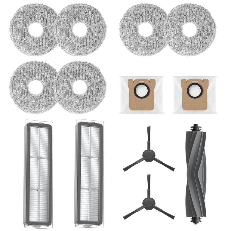 Dreame Kit de Accesorios, 1x Cepillo Principal, 2X Cepillos Laterales, 2X Filtros de Polvo, 2X Bolsas Recogida Polvo, 3X Pares de cepillos