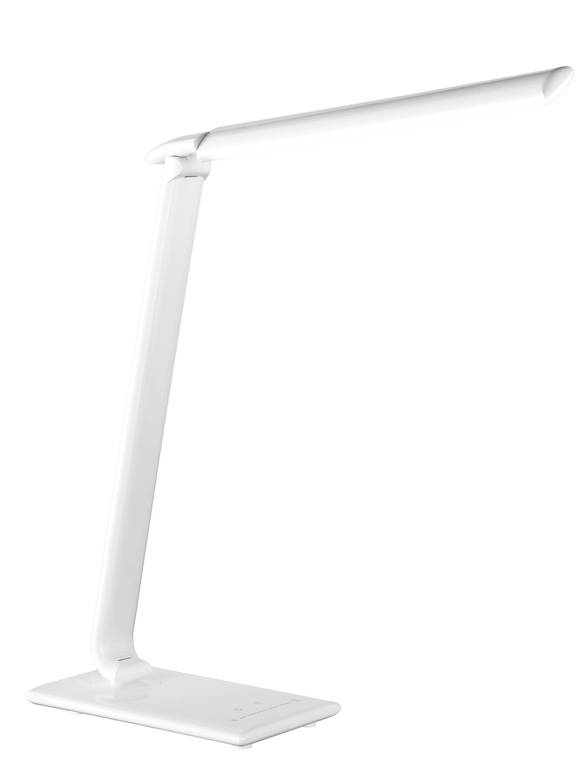 Lámpara de mesa, Clase energética A + con conexión USB regulable 3000 – 6500 K, 5 niveles, 6500 kelvin, 520 lúmenes, blanco